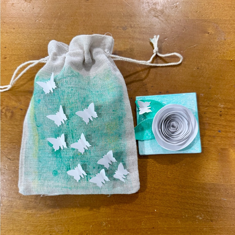 3D Butterfly & flower Magnet & Gift bag